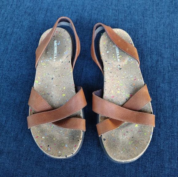 Merrell Womens Napa Valley Sling Brown Slip On Shoes Sandals Size 9 - Picture 1 of 5